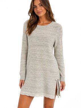 🎀🎀Hem & Thread Light Gray Knit Sweater Dress